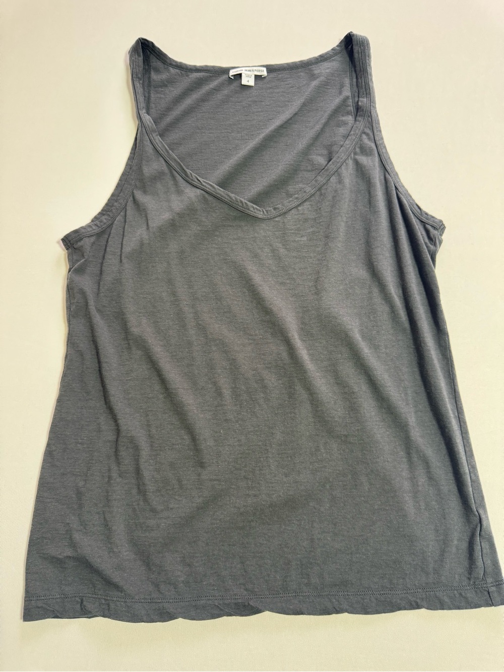 James Perse Charcoal Gray Scoop Neck Tank